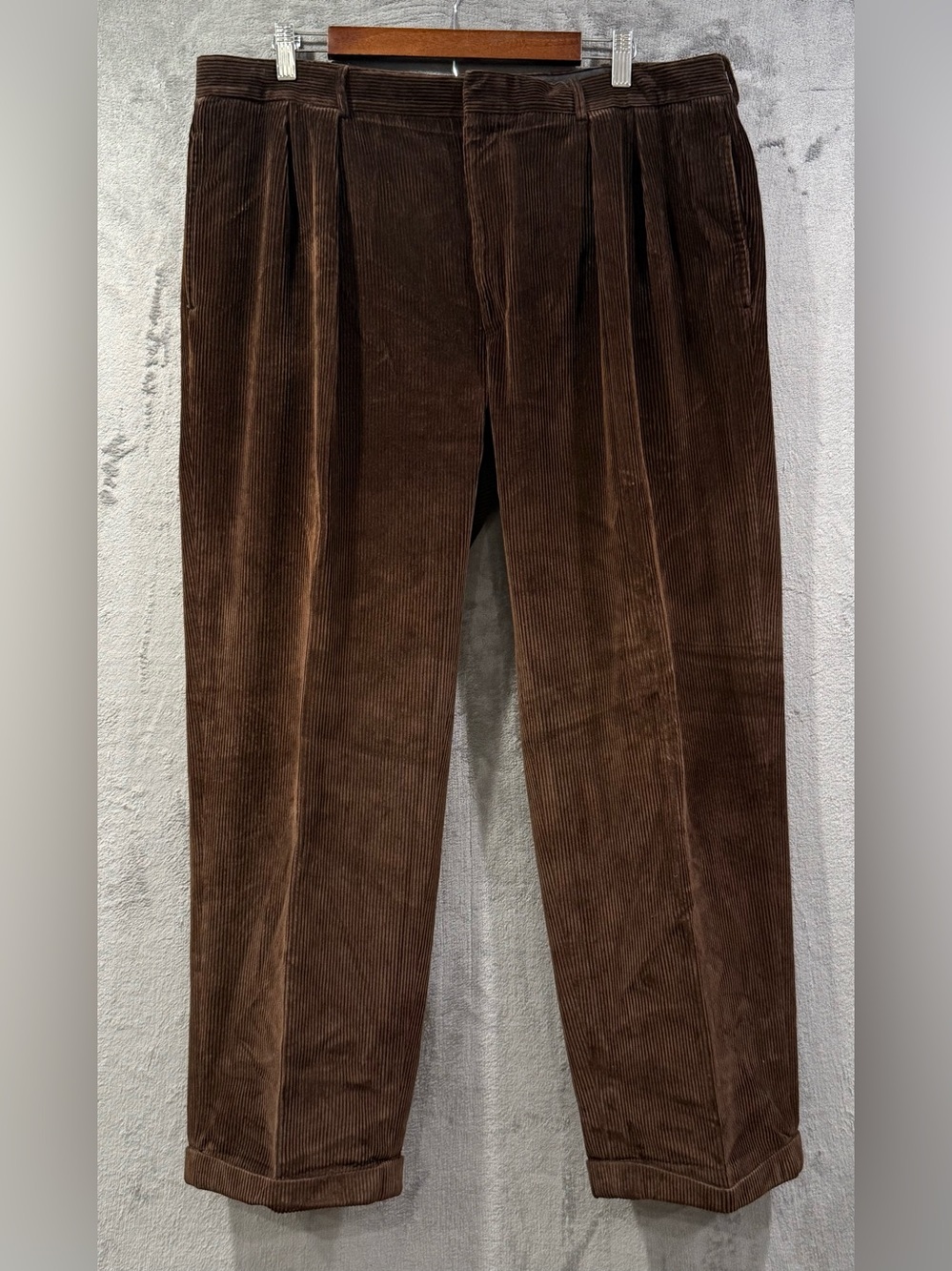 Polo Ralph Lauren Vintage Brown Corduroy Pants Mens Size 40 Made in Italy